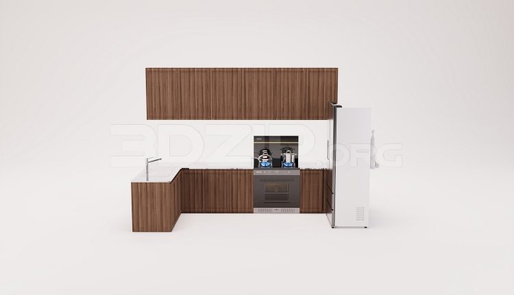 18049. Free 3ds Max Kitchen Model Download (2)