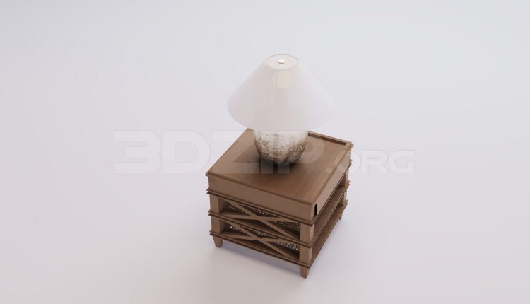 18060. Free 3ds Max Bedside Table Model Download (1)