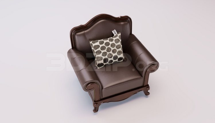 18072. Free 3ds Max Armchair Model Download (1)