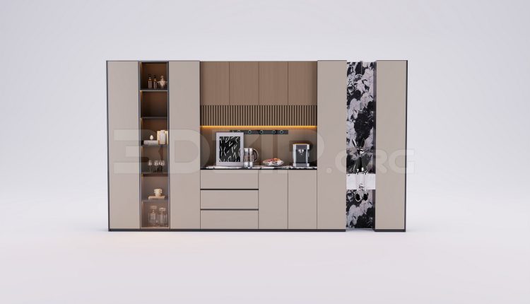 18083. Free 3ds Max Decorative Cabinets Model Download (1)