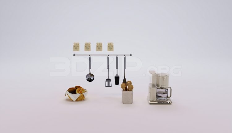 18095. Free 3ds Max Tableware Kitchen Model Download (2)