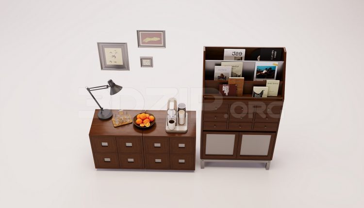 18100. Free 3ds Max Display Cabinets Model Download (2)