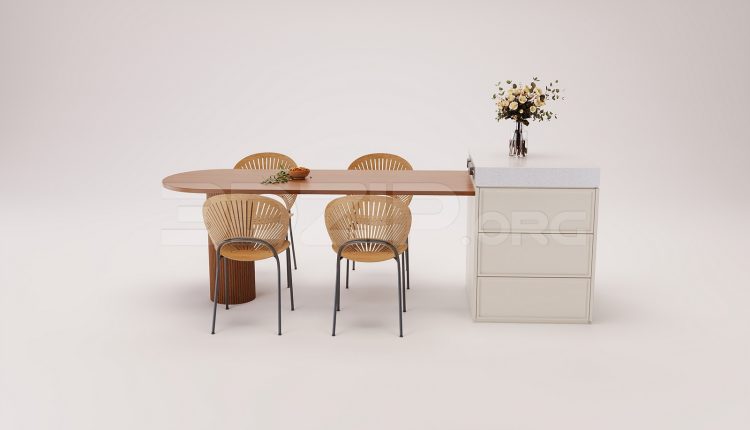 18107. Free 3ds Max Kitchen Island Model Download (2)