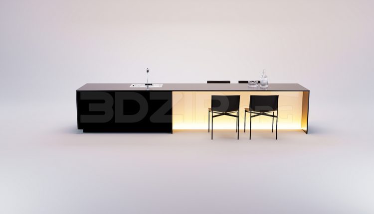 18119. Free 3ds Max Kitchen Island Model Download (2)