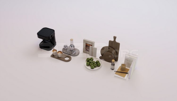 18130. Free 3ds Max Tableware Kitchen Model Download (2)