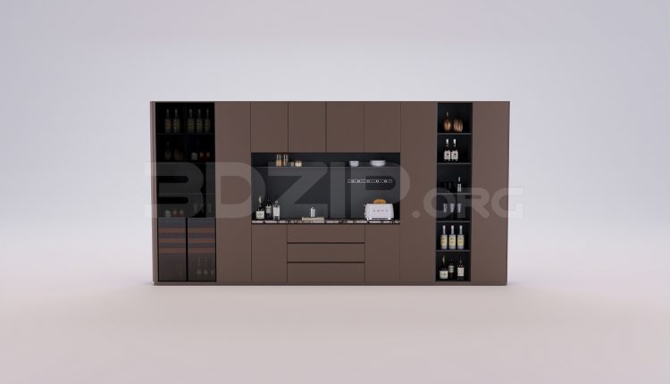 18132. Free 3ds Max Decorative Cabinets Model Download (1)