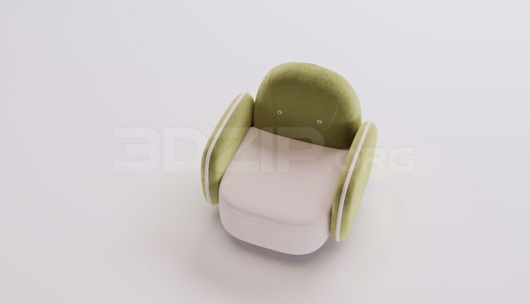 18148. Free 3ds Max Armchair Model Download (1)