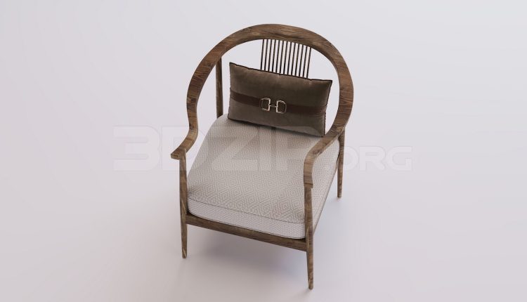 18157. Free 3ds Max Armchair Model Download (2)
