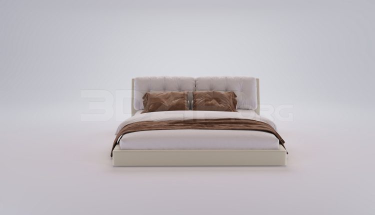 18165. Free 3ds Max Bed Model Download (1)