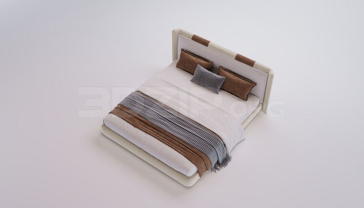 18170. Free 3ds Max Bed Model Download (2)