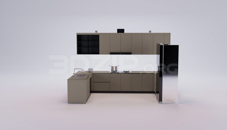 18172. Free 3ds Max Kitchen Model Download (2)