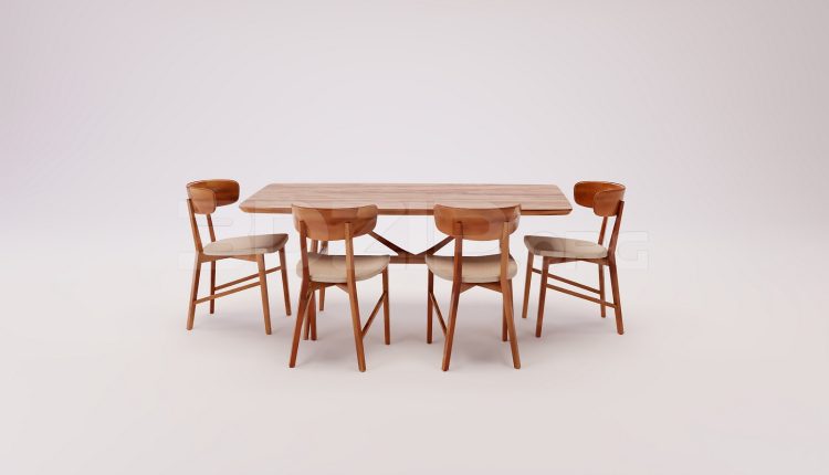 18175. Free 3ds Max Dining Table And Chair Model Download (2)