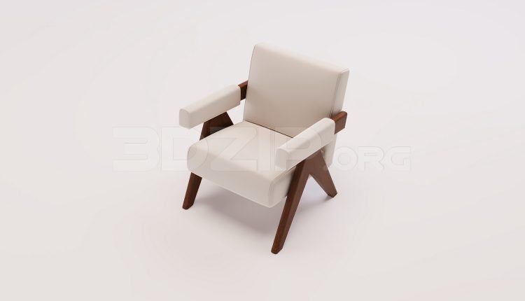 18176. Free 3ds Max Armchair Model Download (1)