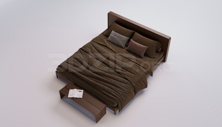18216. Free 3ds Max Bed Model Download (2)