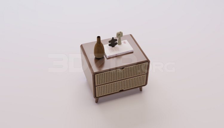 18217. Free 3ds Max Bedside Table Model Download (2)
