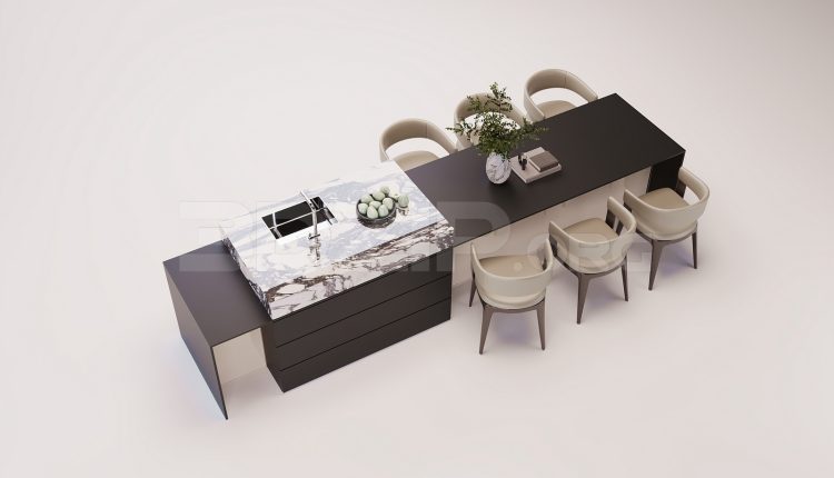 18219. Free 3ds Max Kitchen Island Model Download (1)