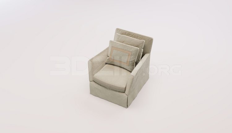 18225. Free 3ds Max Armchair Model Download (1)