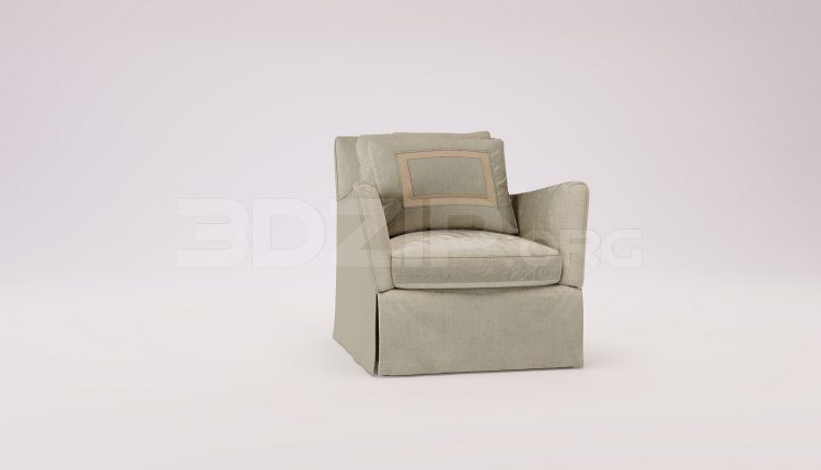 18225. Free 3ds Max Armchair Model Download (2)