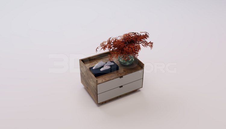 18226. Free 3ds Max Bedside Table Model Download (2)