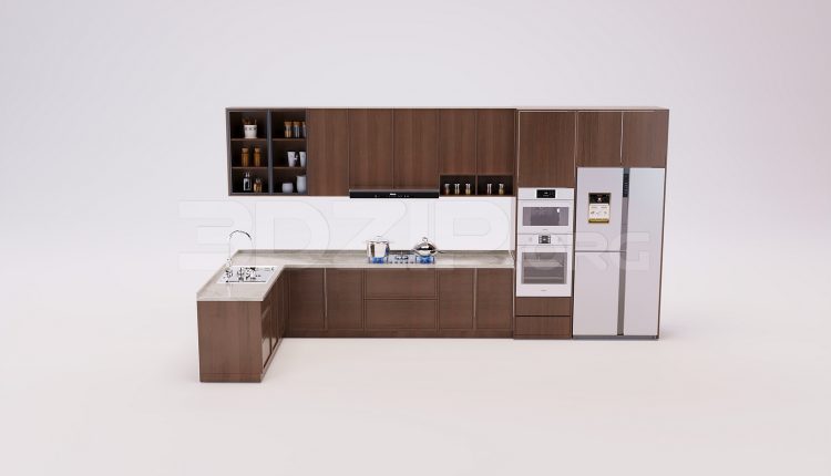 18247. Free 3Ds Max Kitchen Model Download (1)