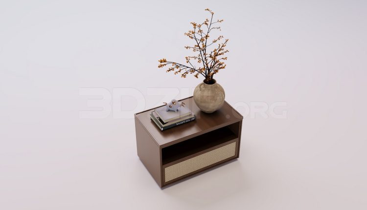 18249. Free 3Ds Max Bedside Table Model Download (1)