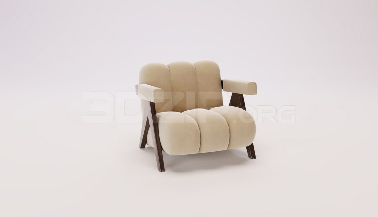 18257. Free 3Ds Max Armchair Model Download (2)