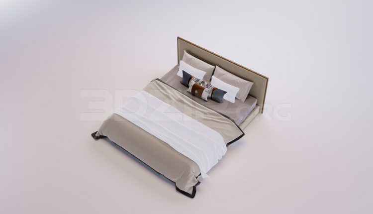 18274. Free 3Ds Max Bed Model Download (2)