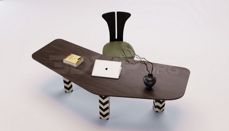 20141. Free 3Ds Max Work Desk Model Download (1)