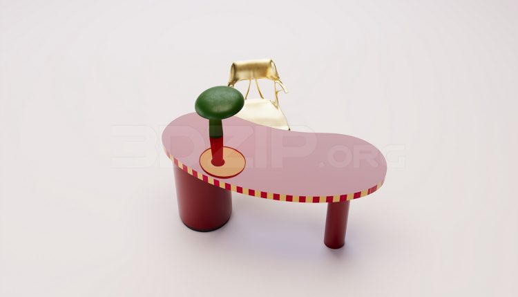 20152. Download Free 3Ds Max Work Desk Model (2)
