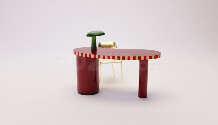 20152. Download Free 3Ds Max Work Desk Model (1)