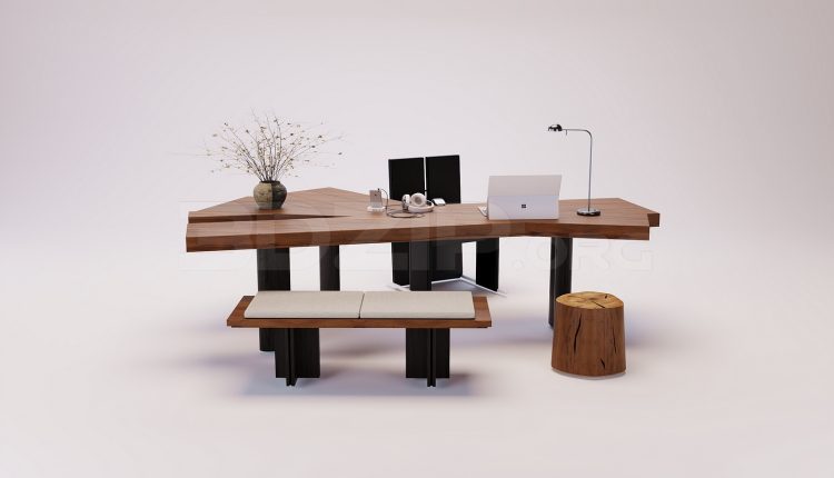 20156. Download Free 3Ds Max Work Desk Model (1)