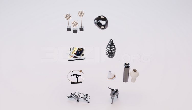 20164. Free 3Ds Max Decorative Set Model Download (1)