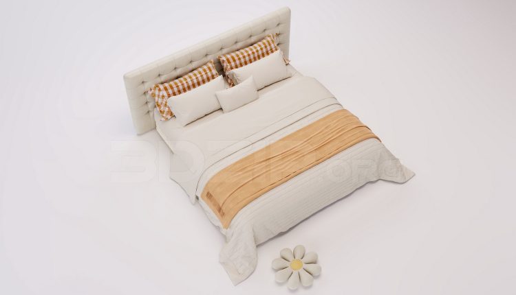 20178. Free 3Ds Max Bed Model Download (1)