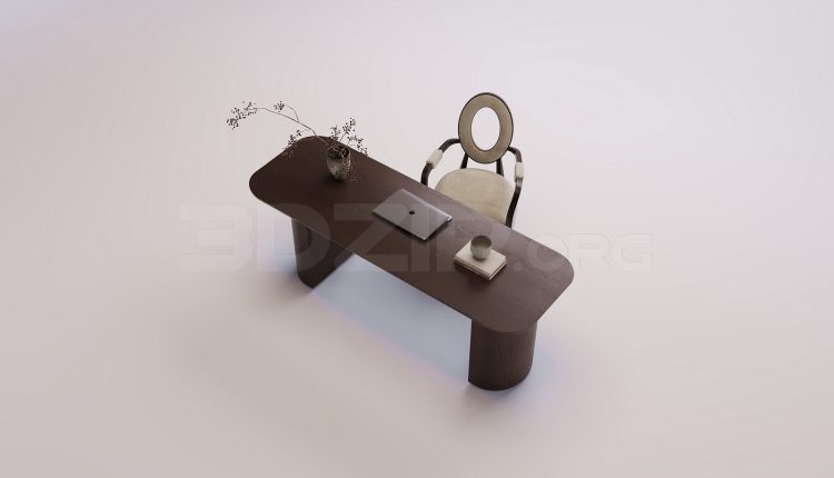 20182. Download Free 3Ds Max Work Desk Model (1)