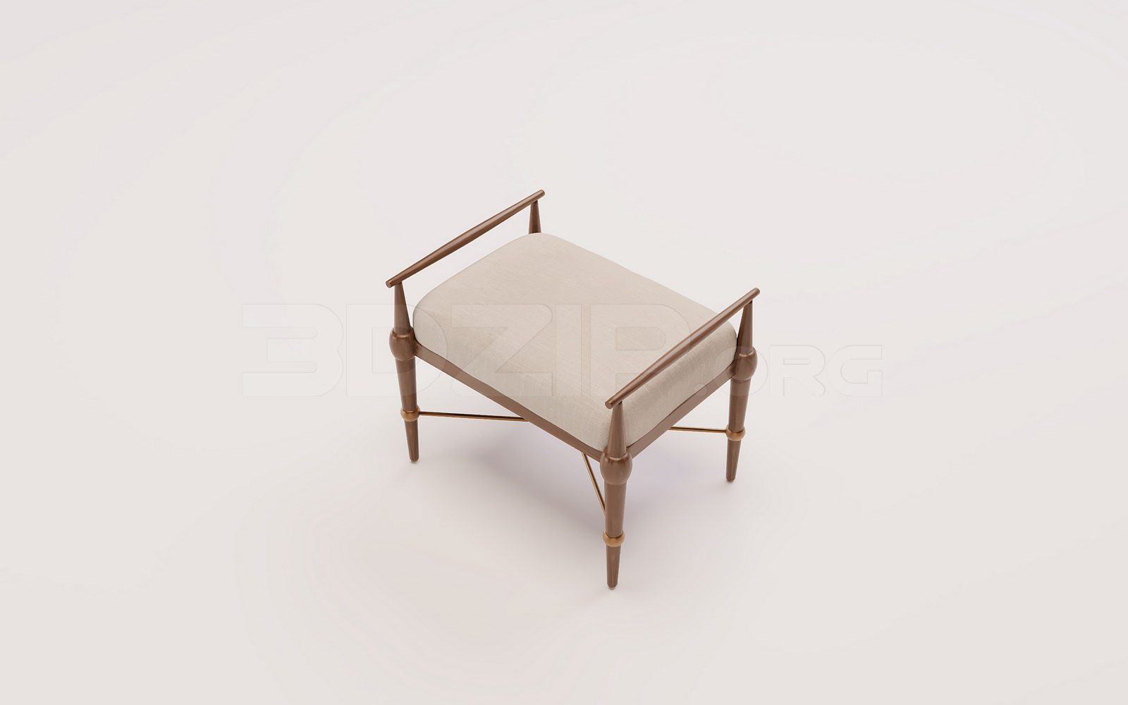 20184. Free 3Ds Max ottoman stool Model Download (1)