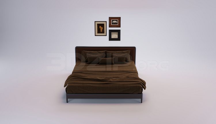 20198. Download Free 3Ds Max Bed Model (1)