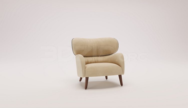 20205. 3Ds Max Armchair Model Free Download (2)