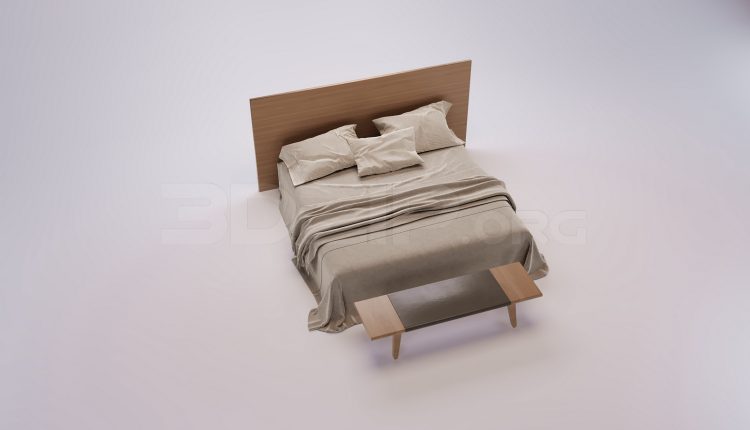 20218. Free 3Ds Max Bed 3D Model Download (2)