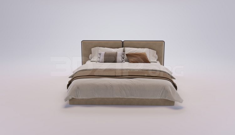 18301. High-Quality Free Bed Model 3Ds Max (1)