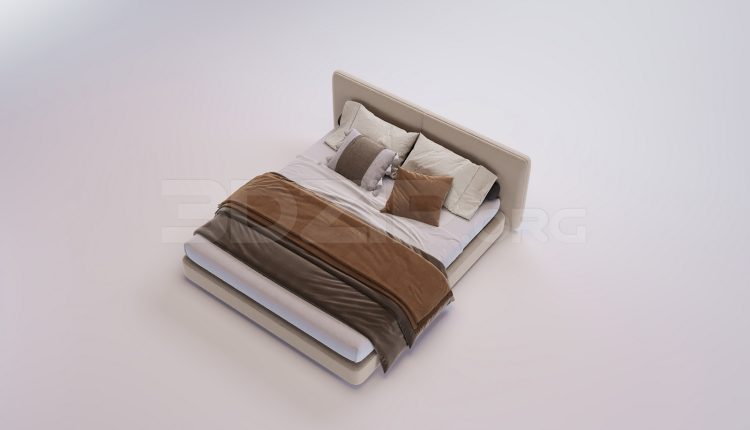 18311. Download Free Bed 3Ds Max Model for Interior Design (1)