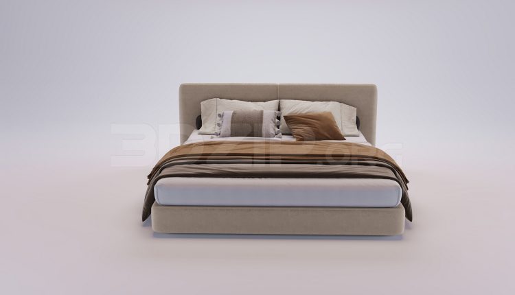 18311. Download Free Bed 3Ds Max Model for Interior Design (2)