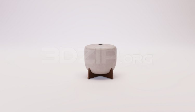 18317. Free 3ds Max Stool Model Download For Modern Interior Design (1)