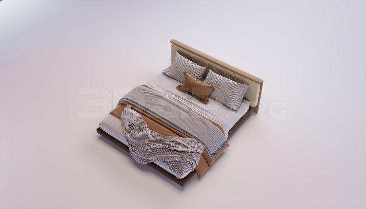 18318. Download Free Bed 3Ds Max Model for Interior Design (1)