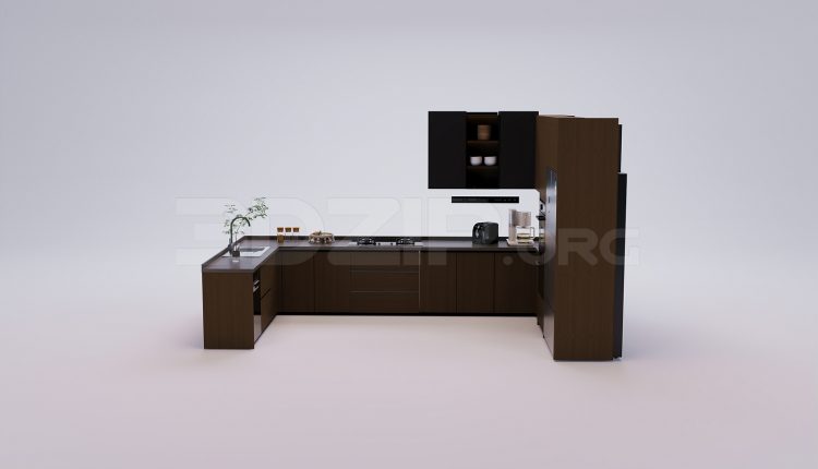 18324. Free 3Ds Max Kitchen Model Download (2)