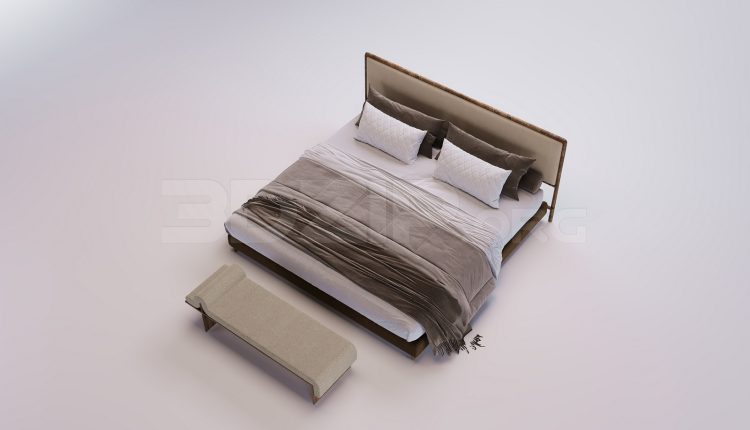 18325. Download Free Bed 3Ds Max Model for Interior Design (2)