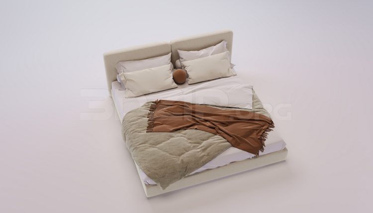 18337. Download Free Bed 3Ds Max Model for Interior Design (2)