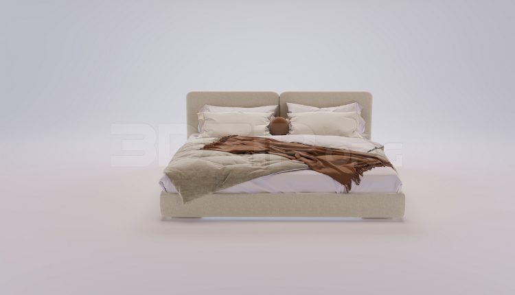 18337. Download Free Bed 3Ds Max Model for Interior Design (1)