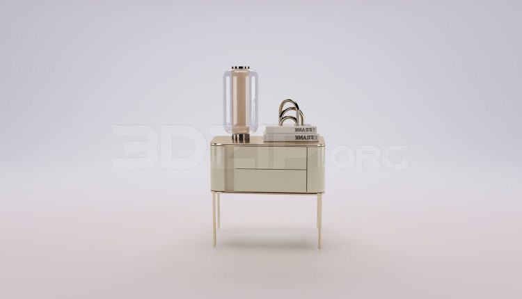 18338. Free 3Ds Max Bedside Table 3D Model Download (2)