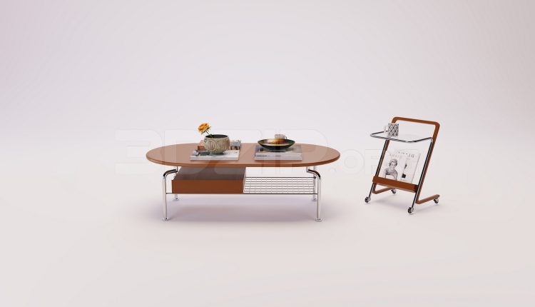 18349. Download Free 3D Tea Table Model for 3Ds Max Interior Design (1)