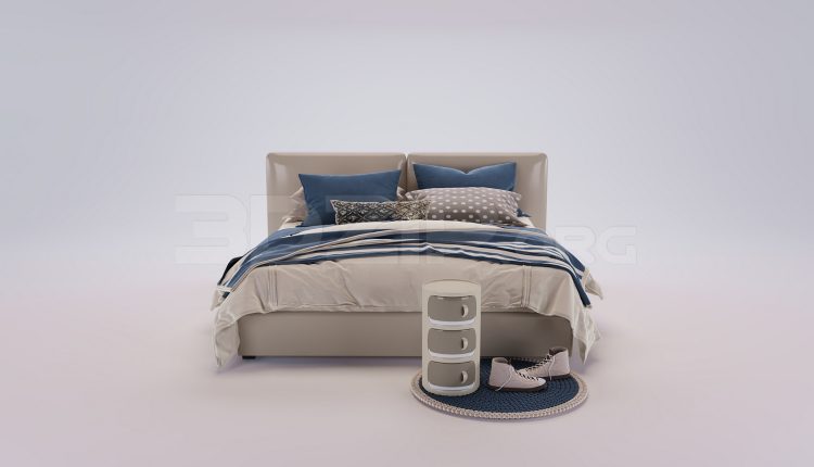 18357. High-Quality Free Bed Model 3Ds Max (1)